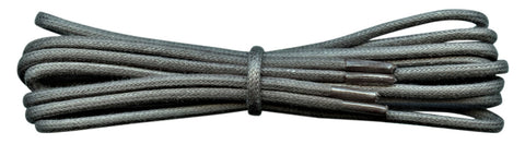 Fabmania dark grey 2 mm round waxed cotton shoe laces