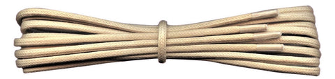 Fabmania cream/beige 2 mm round waxed cotton shoe laces