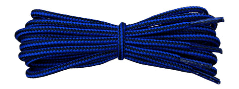 Round 4 mm Black with Blue boot laces for walking and hiking boots - fabmania shoe laces