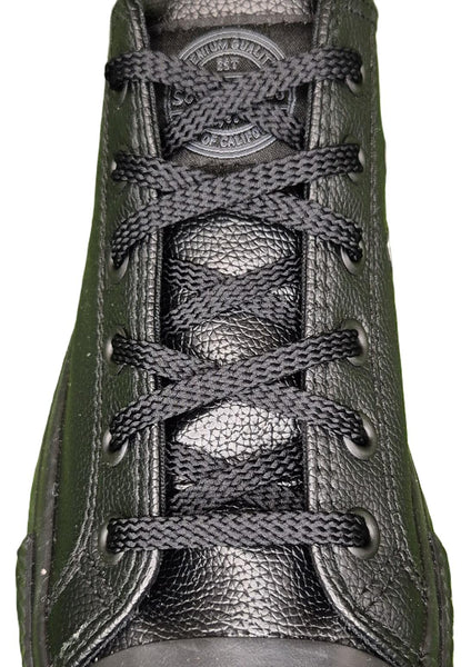 Black flat trainer laces