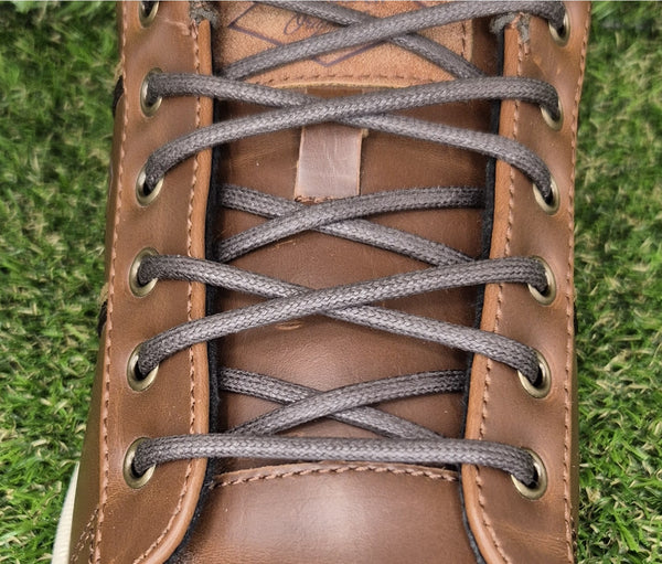 Round 3 mm Dark Brown waxed cotton shoelaces