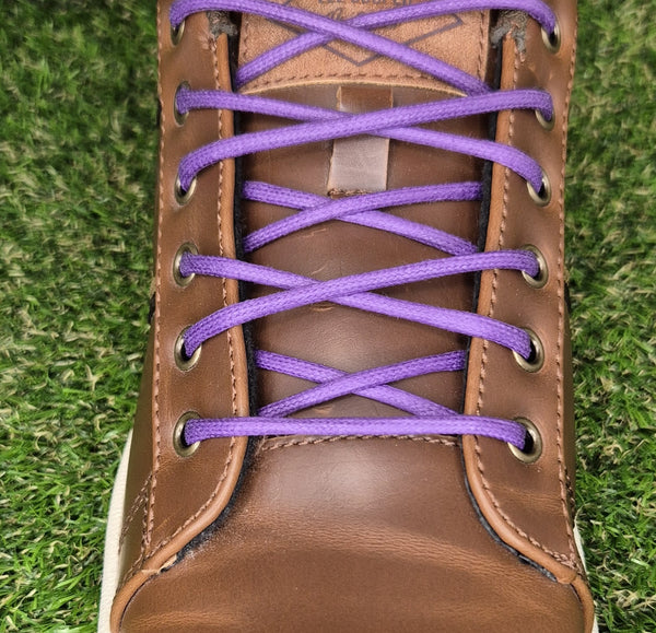 Round 3 mm Purple waxed cotton shoelaces