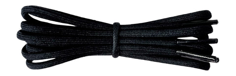 3 mm black round cotton shoelace