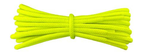 Round 4 mm Fluorescent Yellow boot laces for walking and hiking boots Dr Martens