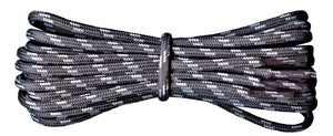 Strong Round Boot Laces Dark grey with Grey flecks for hiking or walking  3.5 mm - fabmania shoe laces