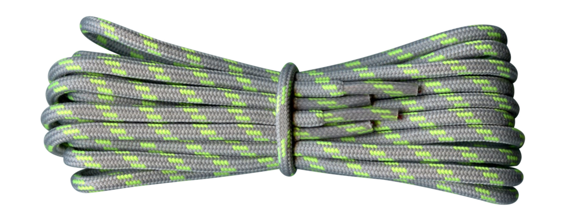 Strong Round Boot Laces Grey with Lime flecks for hiking or walking 3.5 ...