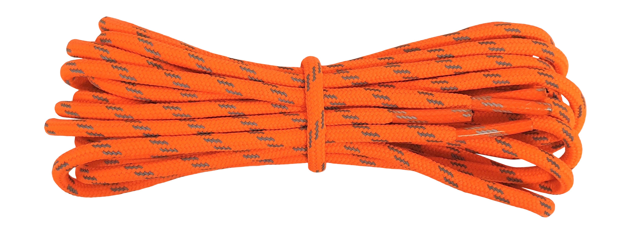 Round mm Boot Laces neon Orange with Reflective flecks for