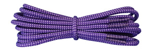 Strong Round Boot Laces Purple with Lilac pinpoints for hiking or walking  3.5 mm - fabmania shoe laces