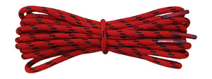 Strong Round Boot Laces Red with Black flecks for hiking or walking  3.5 mm - fabmania shoe laces
