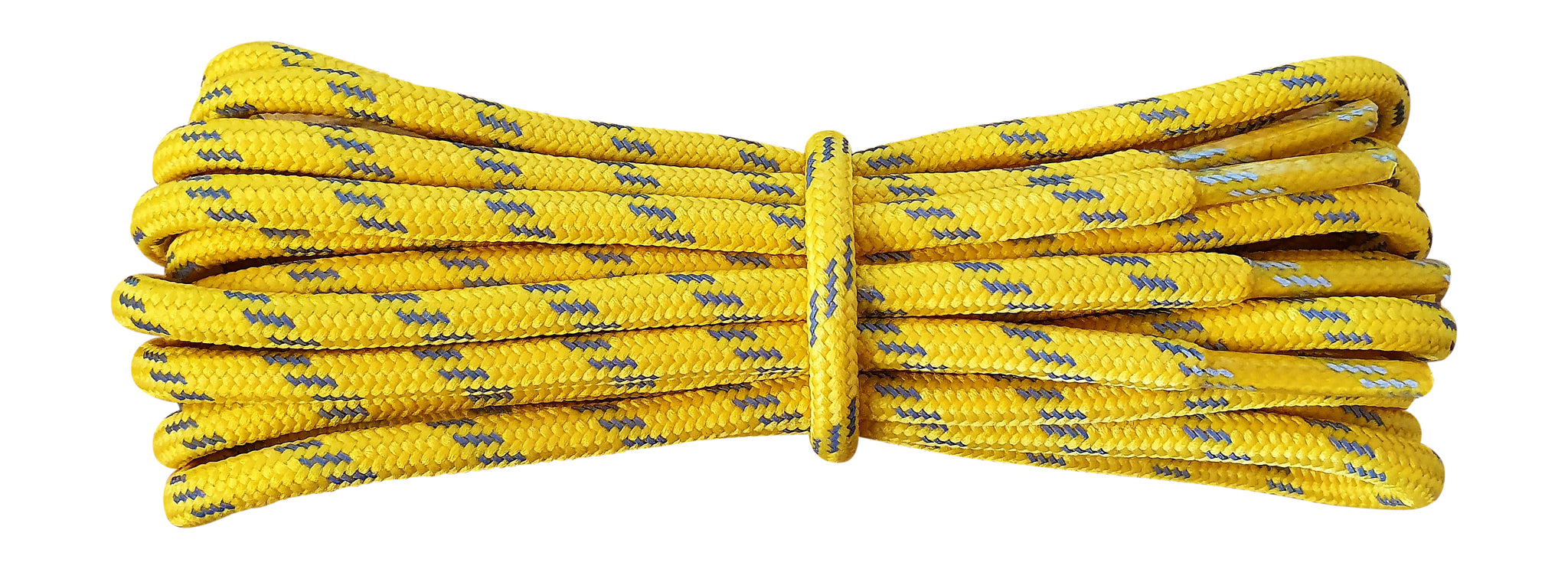 Round mm Boot Laces Yellow with Reflective flecks for hiking or