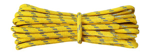 Strong Round Boot Laces Yellow with Reflective flecks for hiking or walking  3.5 mm - fabmania shoe laces