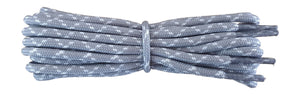 Strong round Shoelaces Grey with White flecks for walking shoes or trainers. - fabmania shoe laces