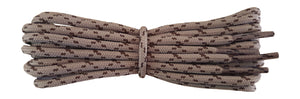 Strong round Shoelaces Oatmeal with Brown flecks for walking shoes or trainers. - fabmania shoe laces