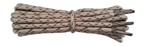 Strong round Shoelaces Taupe with khaki flecks for walking shoes or trainers. - fabmania shoe laces