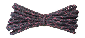 NorthFace style shoelaces for walking shoes grey with pink flecks