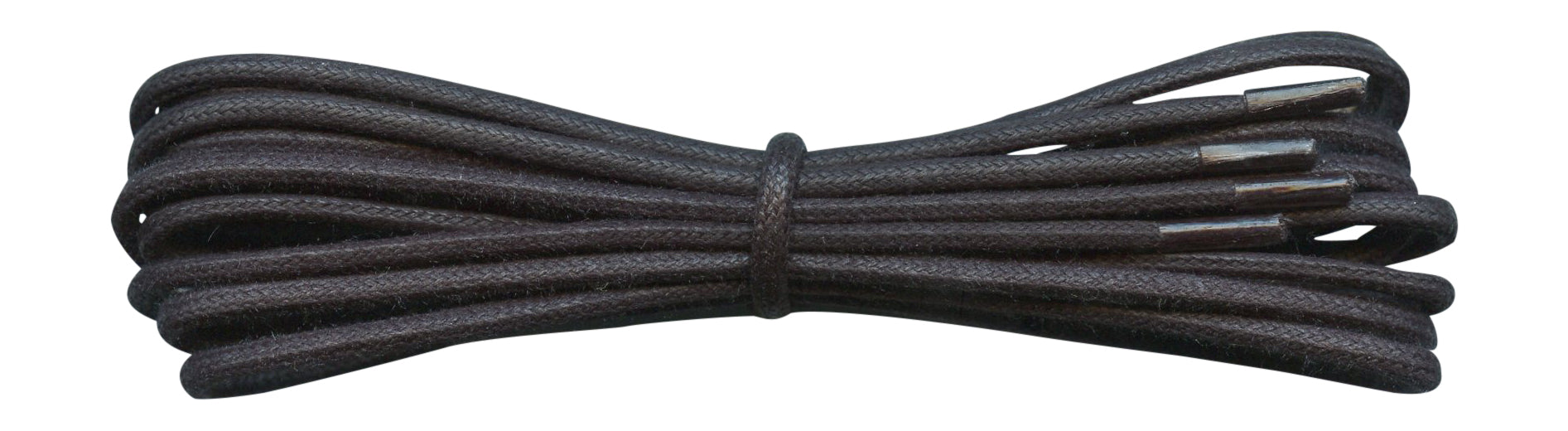 Fabmania black 2 mm round waxed cotton shoe laces