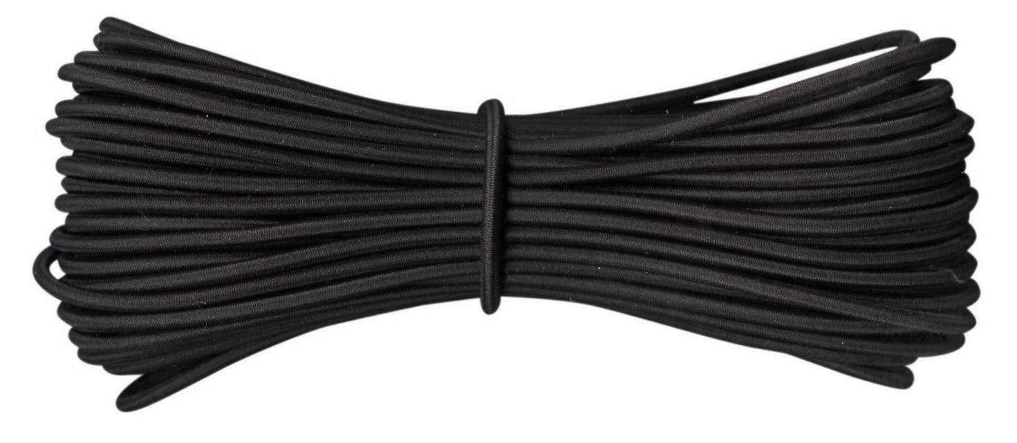 3 mm Black Round Elastic Cord