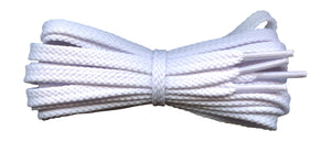 Strong Flat 6 mm White Shoe Laces for Trainers and Sports Shoes. - fabmania shoe laces