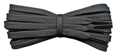 Strong Flat 6 mm Grey Shoe Laces for Trainers and Sports Shoes. - fabmania shoe laces
