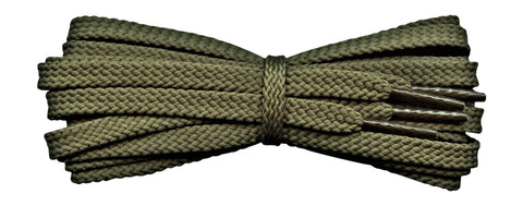 Strong Flat 6 mm Khaki Shoe Laces for Trainers and Sports Shoes. - fabmania shoe laces