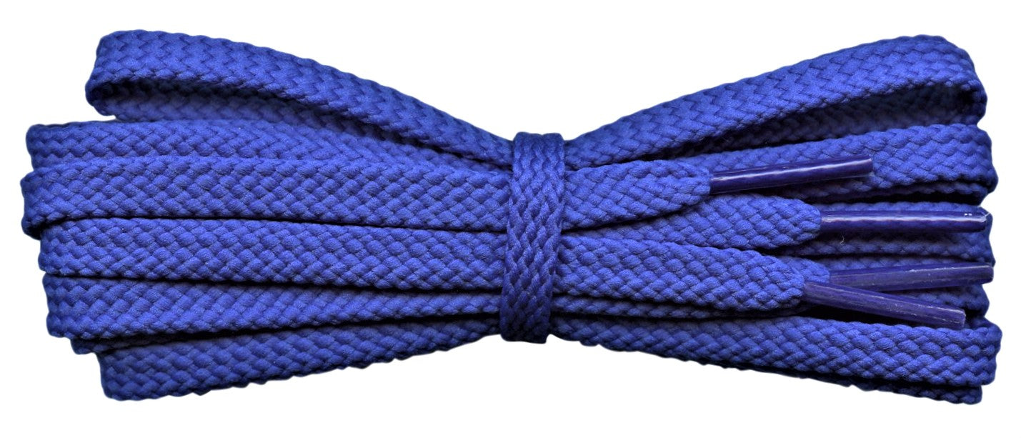 Strong Flat 6 mm Royal Blue Shoe Laces for Trainers and Sports Shoes. - fabmania shoe laces