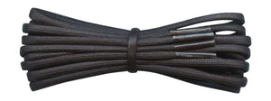 3 mm black round waxed cotton shoelace