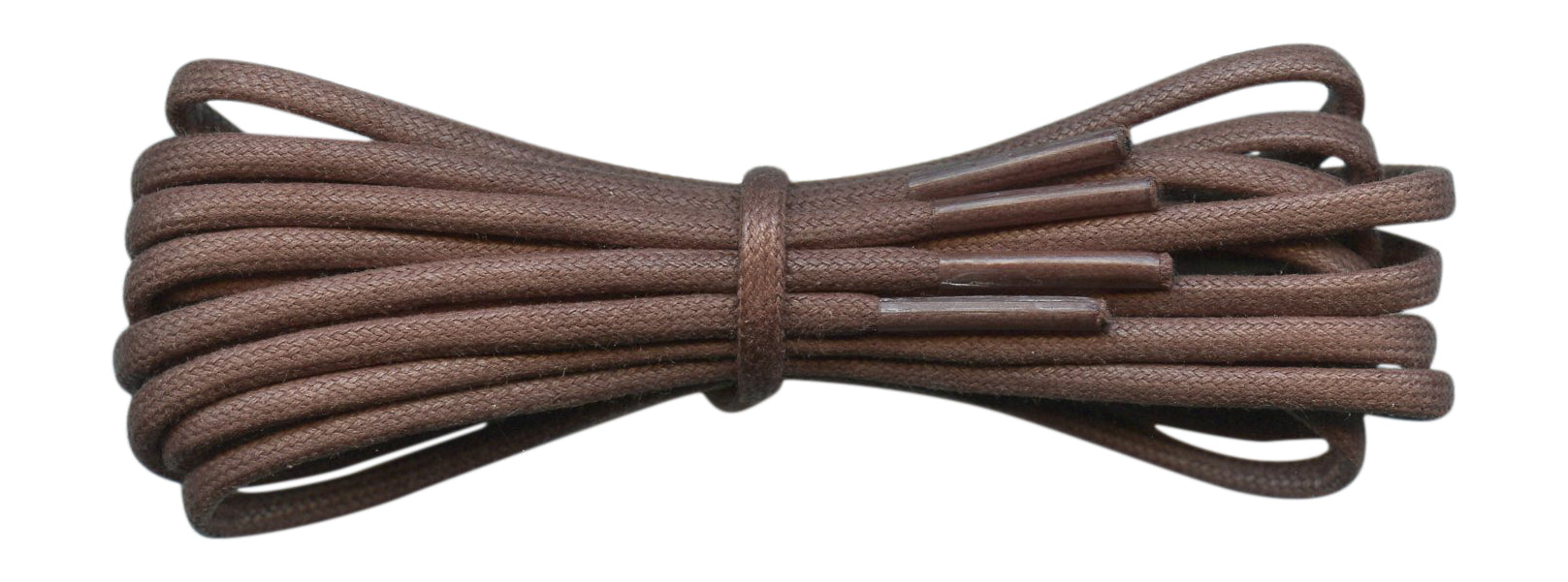 3 mm brown round waxed cotton shoelace