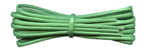 3 mm green round waxed cotton shoelace