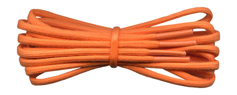 3 mm orange round waxed cotton shoelace