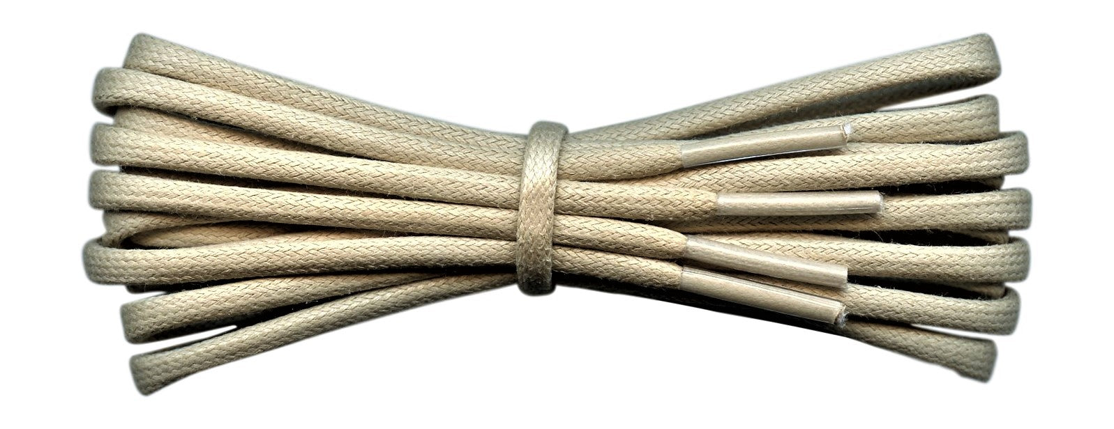 fabmania 3 mm cream round waxed cotton shoelaces