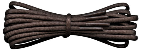 3 mm dark brown round waxed cotton shoelace