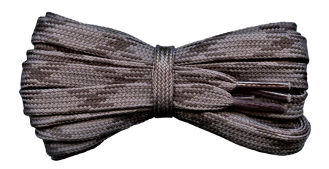 Flat Hiking boot Laces Grey and Dark Grey design - fabmania shoe laces