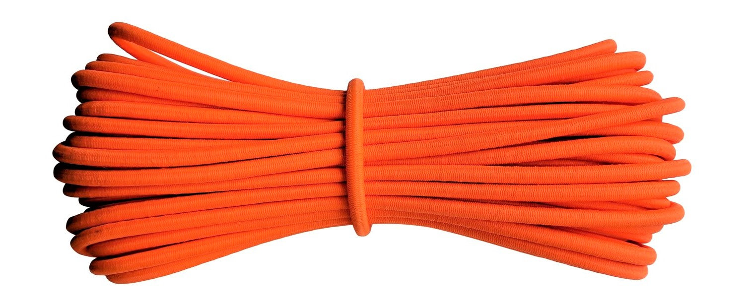 4 mm Fluorescent / Neon Orange Round Elastic Cord