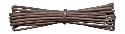 Fabmania brown 2 mm round waxed cotton shoe laces
