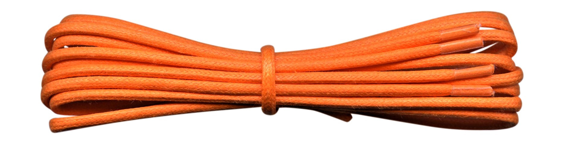 Fabmania orange 2 mm round waxed cotton shoe laces