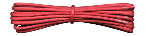 Fabmania red 2 mm round waxed cotton shoe laces
