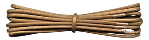 Fabmania tan/light brown 2 mm round waxed cotton shoe laces
