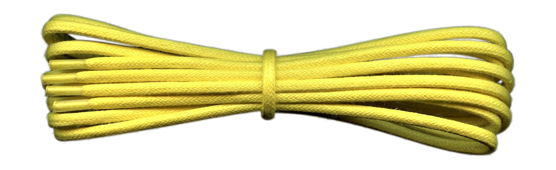 Fabmania yellow 2 mm round waxed cotton shoe laces