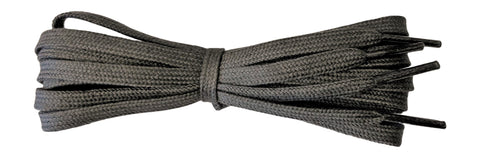 6mm Flat Grey cotton shoelaces, ideal for most Nike, Reebok, Adidas trainers - fabmania shoe laces