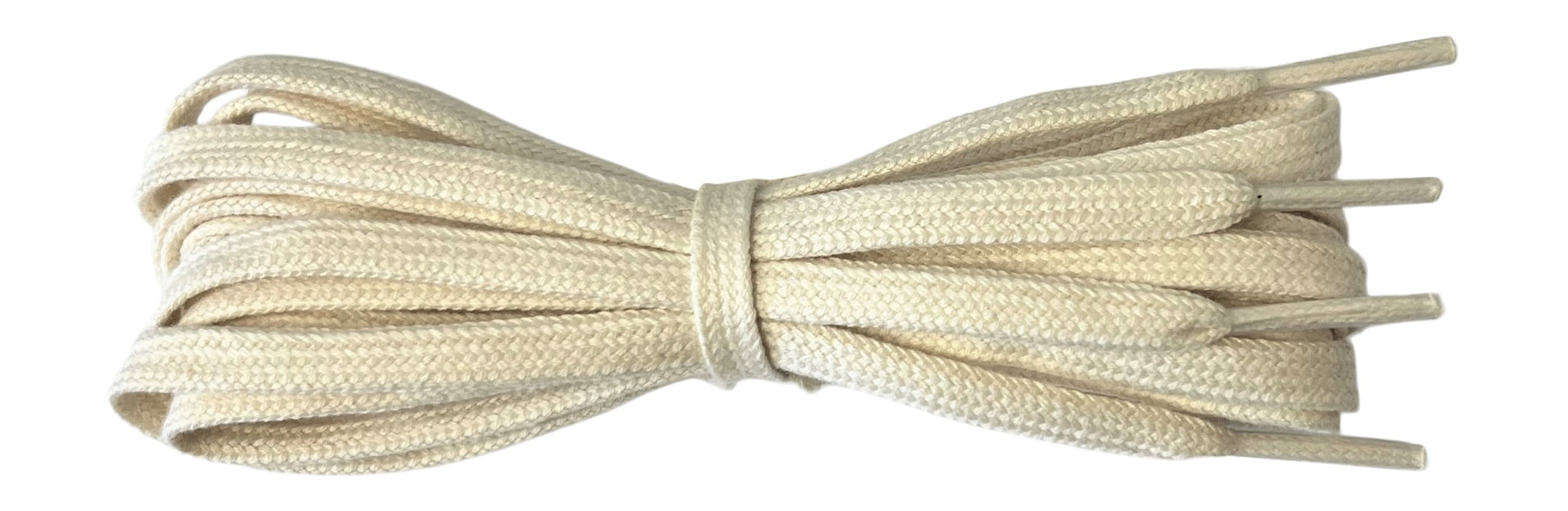 6mm Flat Natural/Cream cotton shoelaces, ideal for most Nike, Reebok, Adidas trainers - fabmania shoe laces