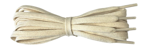 6mm Flat Natural/Cream cotton shoelaces, ideal for most Nike, Reebok, Adidas trainers - fabmania shoe laces