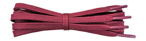 Flat Burgundy 5 / 6 mm waxed cotton shoelaces . - fabmania shoe laces