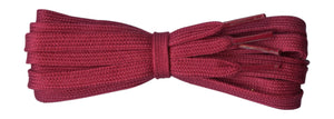 Flat Burgundy cotton shoelaces, ideal for most Nike, Reebok, Adidas trainers - fabmania shoe laces