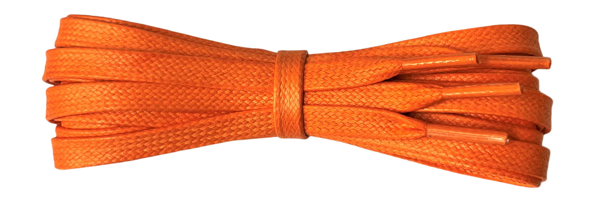 8 mm Flat Orange waxed cotton boot laces - fabmania shoe laces