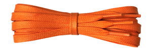 8 mm Flat Orange waxed cotton boot laces - fabmania shoe laces