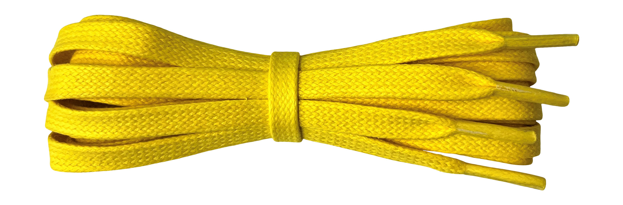 8 mm Flat Yellow waxed cotton boot laces - fabmania shoe laces