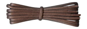 Thick Brown waxed cotton boot laces 4.5 mm - fabmania shoe laces