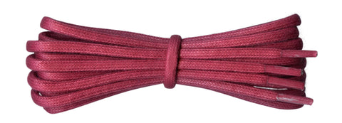 Thick Burgundy waxed cotton boot laces 4.5 mm - fabmania shoe laces