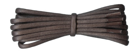Thick Dark Brown waxed cotton boot laces 4.5 mm - fabmania shoe laces