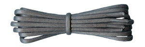 Thick Grey waxed cotton boot laces 4.5 mm - fabmania shoe laces